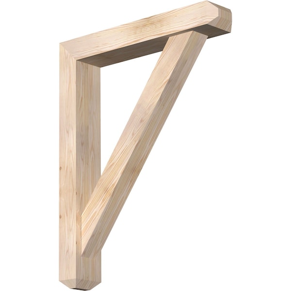 Ekena Millwork Traditional Craftsman Smooth Bracket w/ Offset Brace, Douglas Fir, 5 1/2"W x 30"D x 38"H BKT0604X30X38TRA04SDF - main
